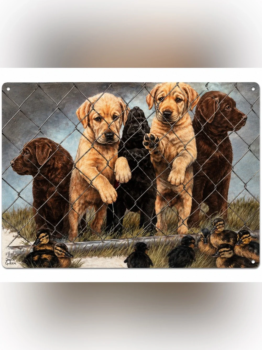 NEW Labrador Retriever Lab Puppies Dog Metal Sign